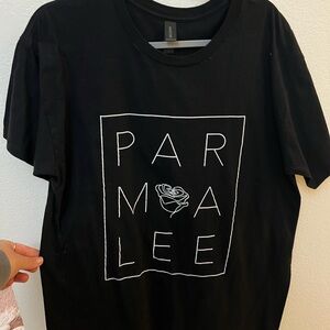 Black Parmalee T-Shirt with White Print